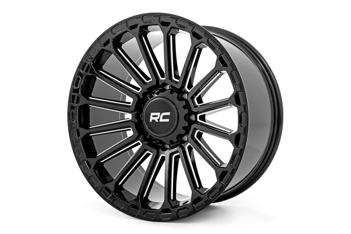 Rough Country 97 Series Wheel Multi-Spoke Gloss Black 6x5.5 Bolt Pattern