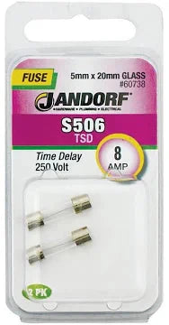 Jandorf Time Delay 250 Volt 8 Amp Fuse #60738 Jandorf