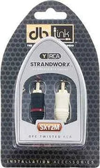 DB Link® Twisted-Pair Strandworx® Series RCA Y-Adapter, 1 Male to 2 Females TekShack