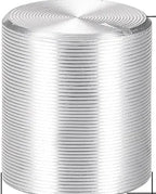 Potentiometer Knob Knurled Shaft Silver Tone Aluminum 6mm Shaft Diameter TekShack