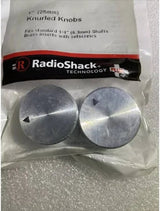 Radio Shack Silver-Tone 1” Knurled Knobs (Pack of 2) Radio Shack