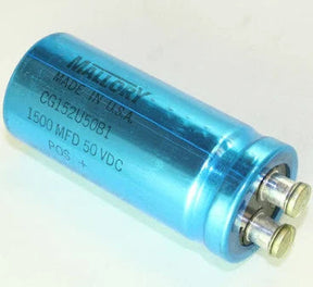 1500 MFD 50 VDC Capacitor Mallory Large Can Electrolytic Capacitor TekShack