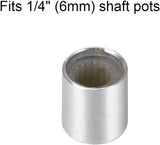 Potentiometer Knob Knurled Shaft Silver Tone Aluminum 6mm Shaft Diameter TekShack