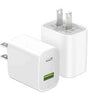 USB C Charger Block, Dual Port Type C Wall Charger Fast Charging 20W Power Adapter Cube TekShack