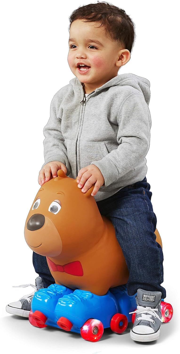 Toddler Ride-On Bear Toy for Ages 1-3 with Soft Foot-to-Floor Design
