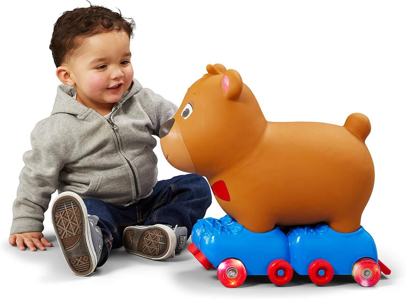 Toddler Ride-On Bear Toy for Ages 1-3 with Soft Foot-to-Floor Design