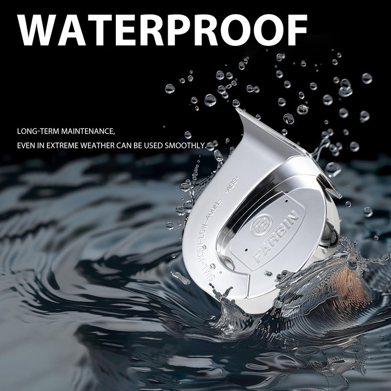 Chrome Silvery Snail Horn with 130dB Loud Dual Electric Car and Train Sounds