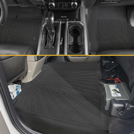 Trucktok 2015-2025 Ford F150 / F-150 Lightning SuperCrew Cab Without Seat Storage All-Weather TPE Floor Mats TruckTok