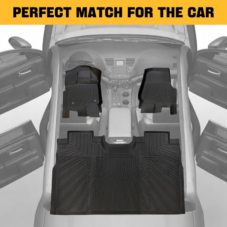 Trucktok 2015-2025 Ford F150 / F-150 Lightning SuperCrew Cab Without Seat Storage All-Weather TPE Floor Mats TruckTok