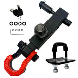 Trucktok 2" Hitch with Ball 50,600 lbs Strength & Shackle Key Lock TruckTok