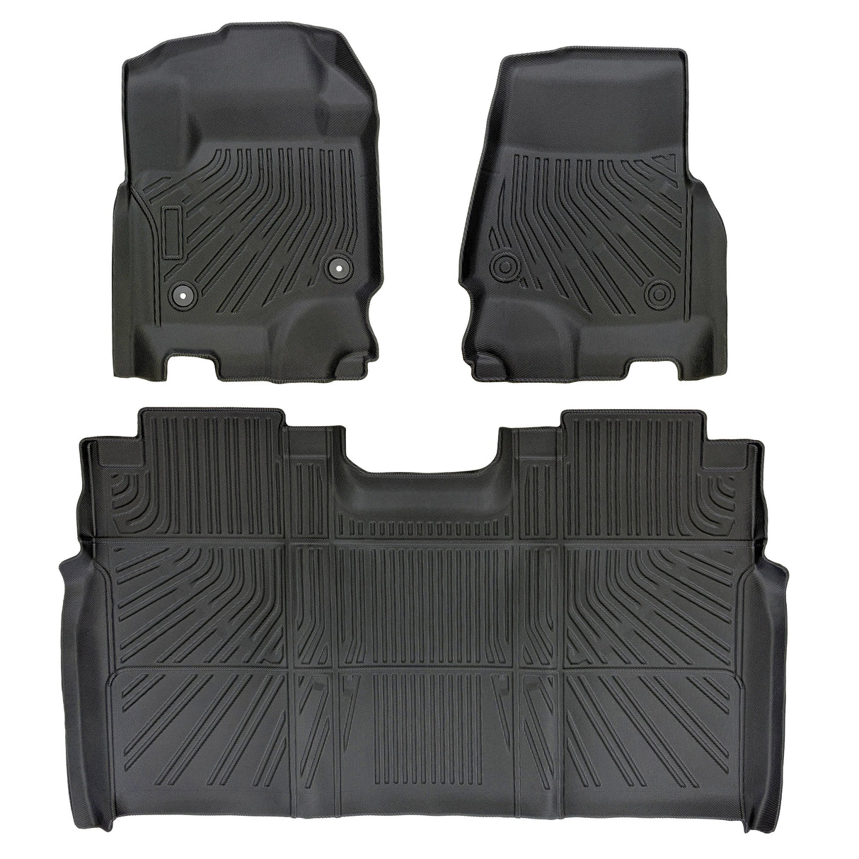 Trucktok 2017-2025 Ford F250 F350 F450 SuperCrew Cab All-Weather TPE Floor Mats TruckTok