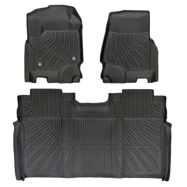 Trucktok 2017-2025 Ford F250 F350 F450 SuperCrew Cab All-Weather TPE Floor Mats TruckTok