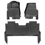 Trucktok 2015-2025 Ford F150 / F-150 Lightning SuperCrew Cab With Seat Storage All-Weather TPE Floor Mats TruckTok