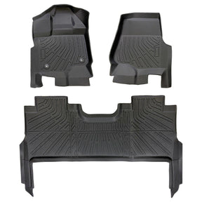 Trucktok 2015-2025 Ford F150 / F-150 Lightning SuperCrew Cab With Seat Storage All-Weather TPE Floor Mats TruckTok