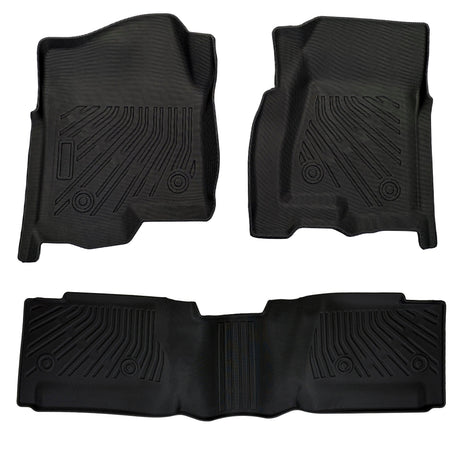 Trucktok 1999-2006 Silverado/Sierra 1500 2500 Extend Cab All-Weather TPE Floor Mats TruckTok