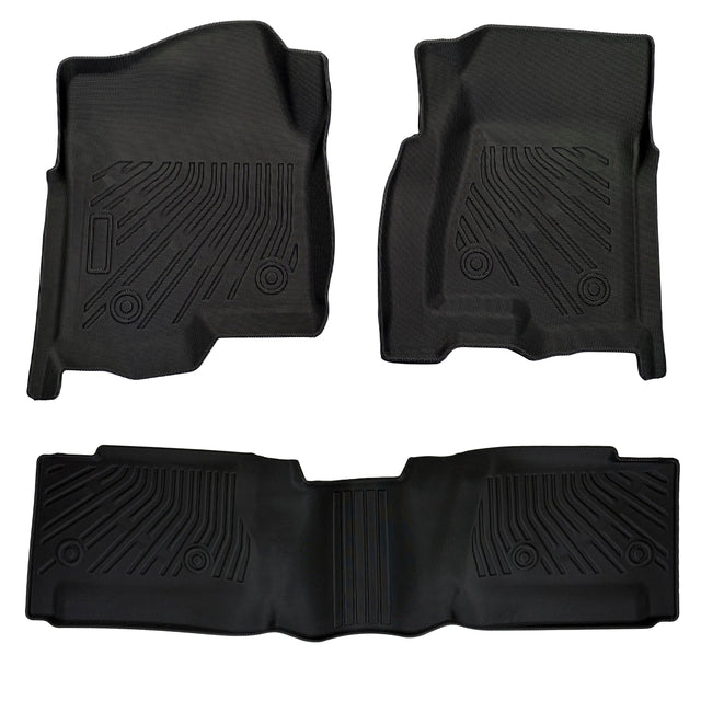Trucktok 1999-2006 Silverado/Sierra 1500 2500 Extend Cab All-Weather TPE Floor Mats TruckTok