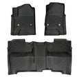 Trucktok Silverado Sierra 2014-2018 1500 & 2015-2019 2500HD 3500HD Crew Cab All-Weather TPE Floor Mats TruckTok