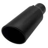 Trucktok 4" Inlet 6" Outlet 15" Overall Length Bolt On Exhaust Tailpipe Tip Black TruckTok