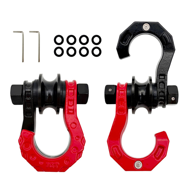 Trucktok 3/4" D-Ring Shackle 52,000 lbs Break Strength Recovery Pulley (1 Pair ) TruckTok