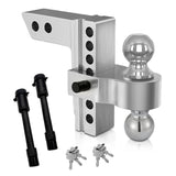 Trucktok 2" Adjustable Hitch 6" Drop/Rise 12,000 GTW with Dual Locks TruckTok