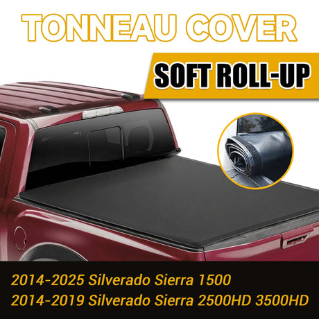 Trucktok 2014-2018 Chevy Silverado Sierra 6.5FT Soft Roll Up Tonneau Cover Bed TruckTok