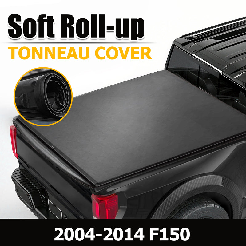 Trucktok 2004-2014 Ford F150 5.5FT Soft Roll Up Tonneau Cover Truck Bed