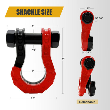 Trucktok 2" Hitch with Ball 50,600 lbs Strength & Shackle Key Lock TruckTok