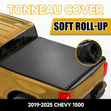 Trucktok 2019-2025 Chevy Silverado Sierra 5.8FT Soft Roll Up Tonneau Cover Bed TruckTok