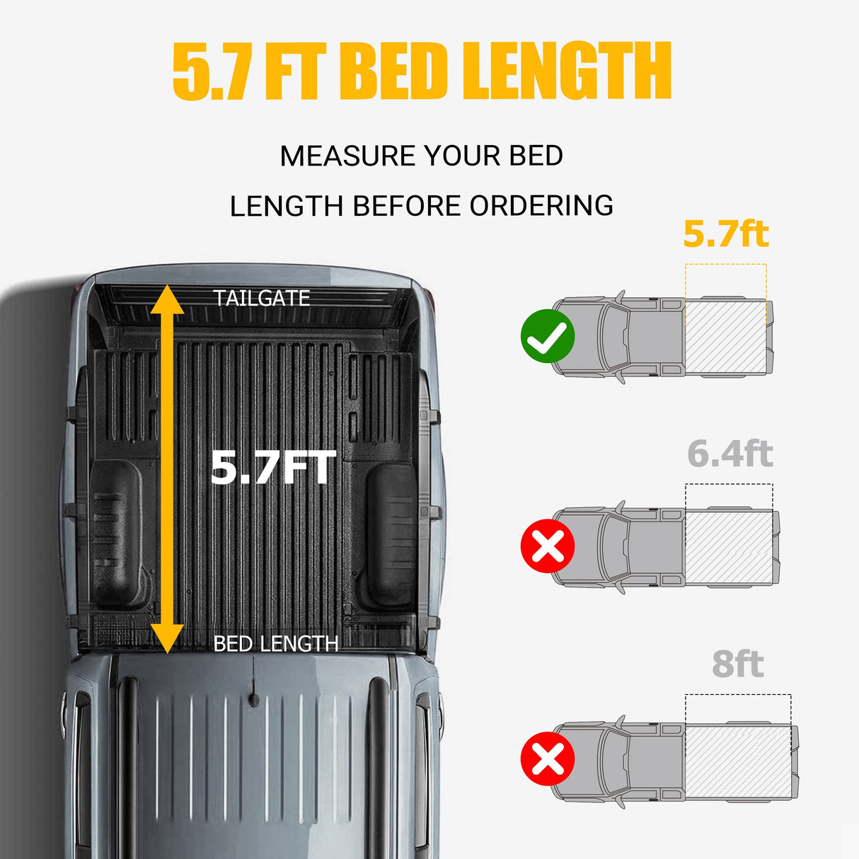 Trucktok 2009-2025 Dodge Ram 1500 5.7FT Soft Top Roll-up Tonneau Cover Truck Bed TruckTok