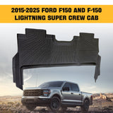 Trucktok 2015-2025 Ford F150 / F-150 Lightning SuperCrew Cab With Seat Storage All-Weather TPE Floor Mats TruckTok