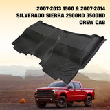 Trucktok Silverado Sierra 2007-2013 1500 & 2007-2014 2500HD 3500HD Crew Cab All-Weather TPE Floor Mats TruckTok