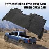 Trucktok 2017-2025 Ford F250 F350 F450 SuperCrew Cab All-Weather TPE Floor Mats TruckTok