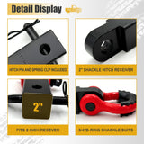 Trucktok 2" Hitch Receiver 38,500 lbs Strength with D-Ring & Pin TruckTok