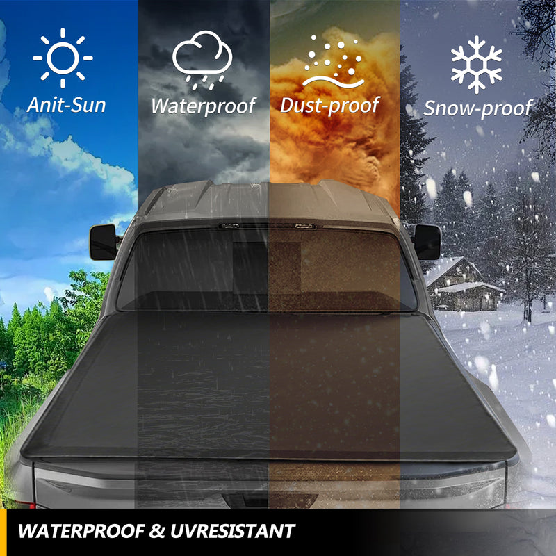 Trucktok 2009-2025 Dodge Ram 1500 5.7FT Soft Top Roll-up Tonneau Cover Truck Bed