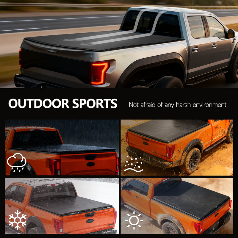 Trucktok 2004-2014 Ford F150 5.5FT Soft Roll Up Tonneau Cover Truck Bed