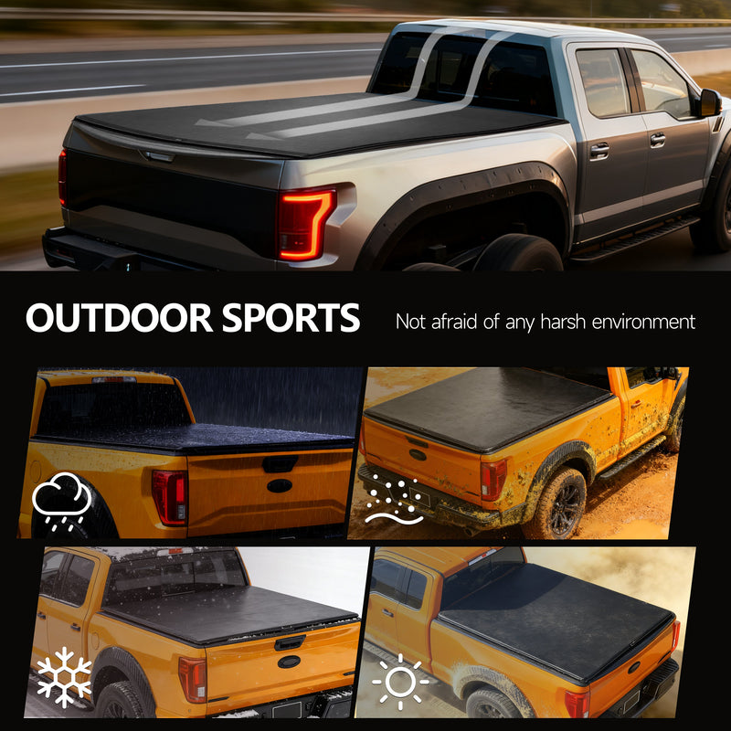 Trucktok 2004-2014 Ford F150 6.5FT Soft Roll Up Tonneau Cover Truck Bed