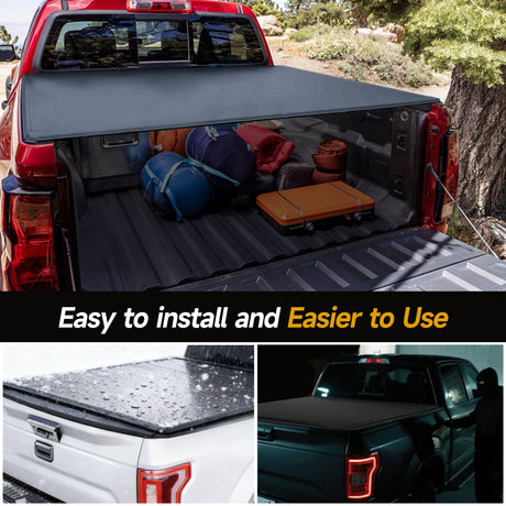 Trucktok 2015-2025 Ford F150 5.5FT Soft Roll Up Tonneau Cover Truck Bed TruckTok