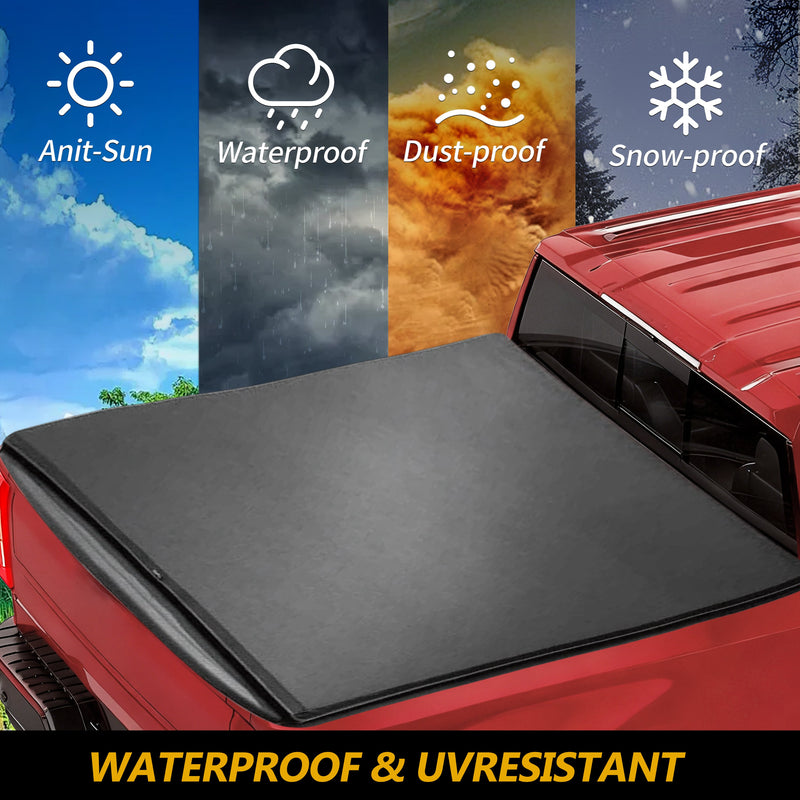 Trucktok 2020-2024 Chevy Silverado Sierra 6.8FT Soft Roll Up Tonneau Cover Bed