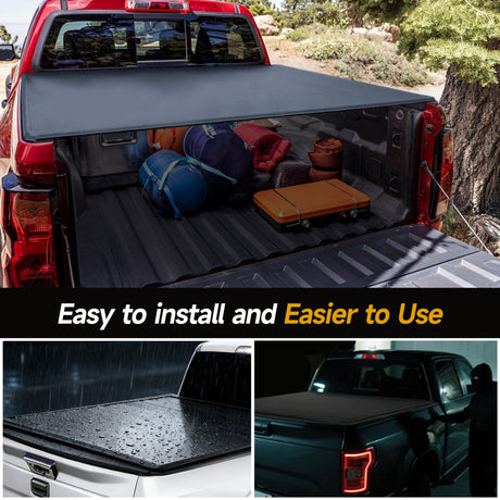 Trucktok 2015-2025 Ford F150 6.5FT Soft Roll Up Tonneau Cover Truck Bed TruckTok
