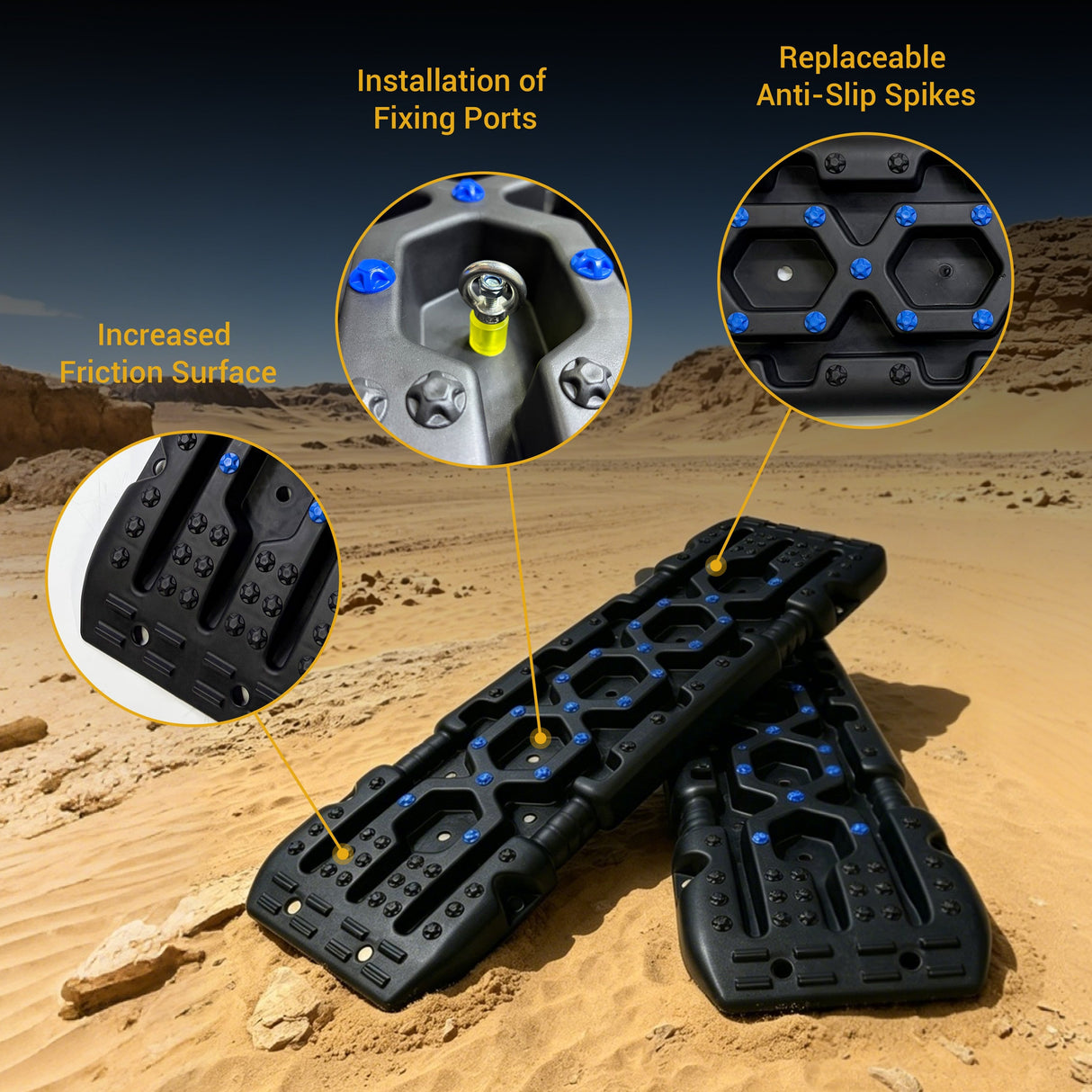 Trucktok Recovery Tracks Traction Boards & Jack Base for Off-Road TruckTok