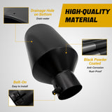 Trucktok 4" Inlet 10" Outlet 18" Overall Length Bolt On Exhaust Tailpipe Tip Black TruckTok