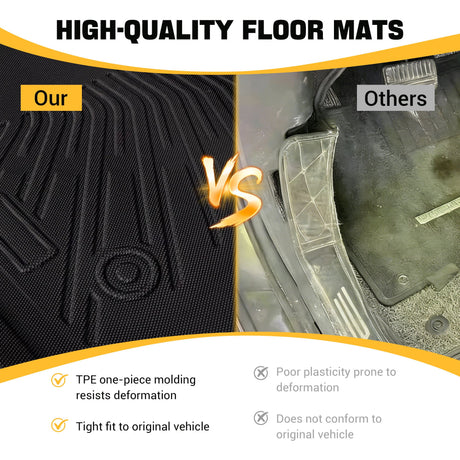 Trucktok 1999-2006 Silverado/Sierra 1500 2500 Extend Cab All-Weather TPE Floor Mats TruckTok