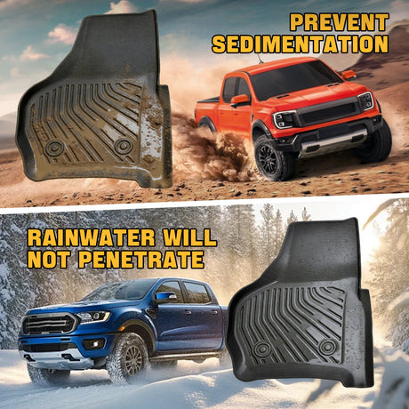 Trucktok 1999-2007 Ford F250 F350 F450 SuperCrew Cab All-Weather TPE Floor Mats TruckTok