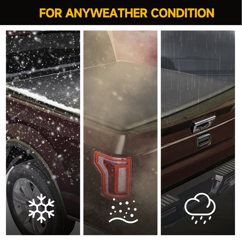 Trucktok 2017-2025 Ford F250 F350 Super Duty 6.8FT Soft Roll Up Tonneau Cover Truck Bed