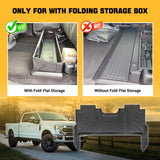 Trucktok 2015-2025 Ford F150 / F-150 Lightning SuperCrew Cab With Seat Storage All-Weather TPE Floor Mats TruckTok