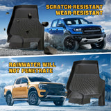 Trucktok 2015-2025 Ford F150 / F-150 Lightning SuperCrew Cab With Seat Storage All-Weather TPE Floor Mats TruckTok