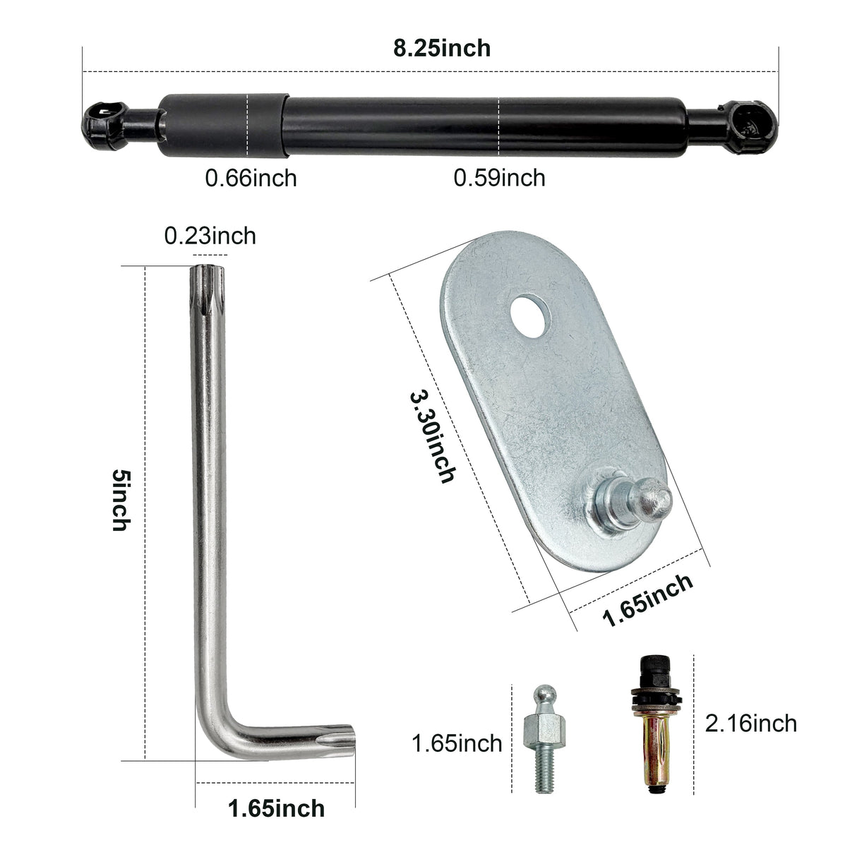 Trucktok 1997-2003 Ford F150 & 1999-2014 F250 F350 Tailgate Assist Shock Kit TruckTok
