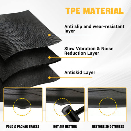 Trucktok 2019-2025 Silverado Sierra 1500 New Double Cab All-Weather TPE Floor Mats TruckTok