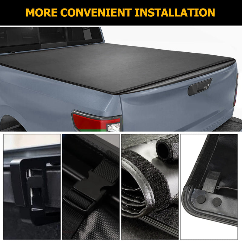 Trucktok 2014-2025 Chevy Silverado Sierra 8FT Soft Roll Up Tonneau Cover Bed