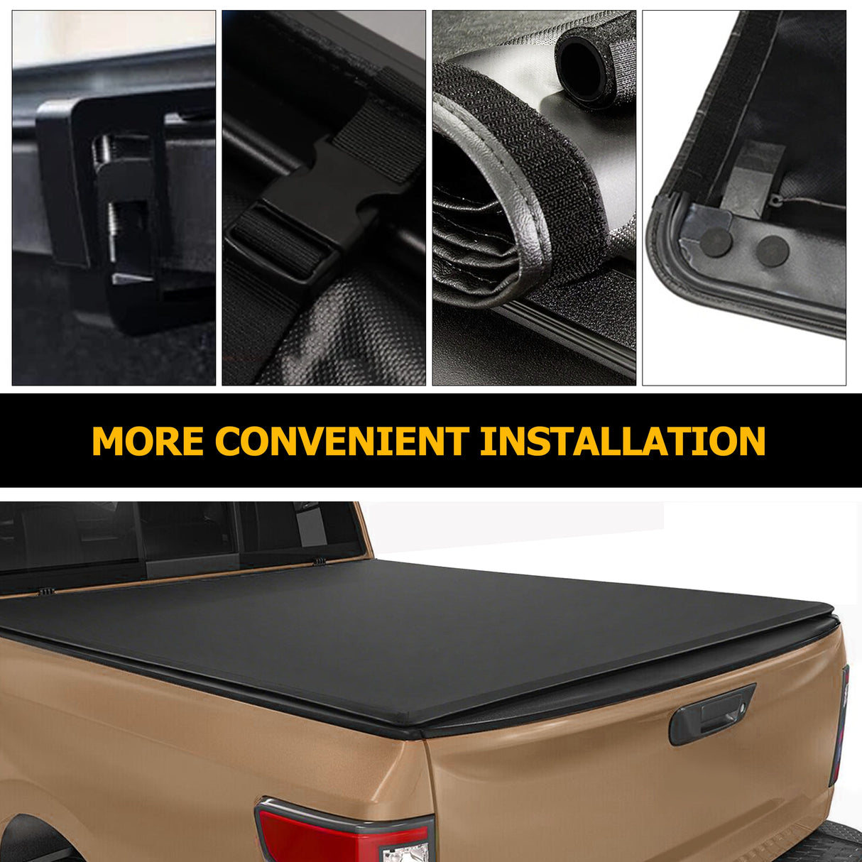 Trucktok 2019-2025 Chevy Silverado Sierra 5.8FT Soft Roll Up Tonneau Cover Bed TruckTok
